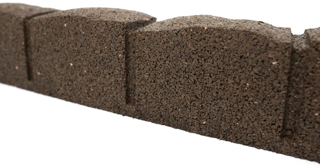 Záhradná obruba Roman Stone hnedá 120 cm, gumová (vrátane klincov) MHEU5000064