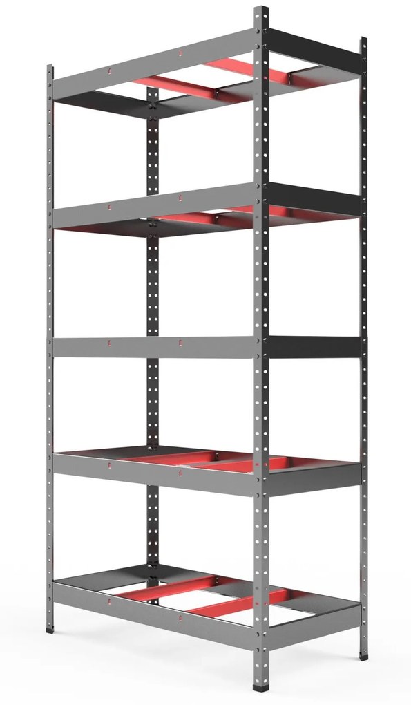 Marbo Kovový Regál Série Heavy 200x100x45 pozinkovaný Rozmer regálu: 200x100x45, Počet Políc: 6, Celková nosnosť regálu: 2400 KG