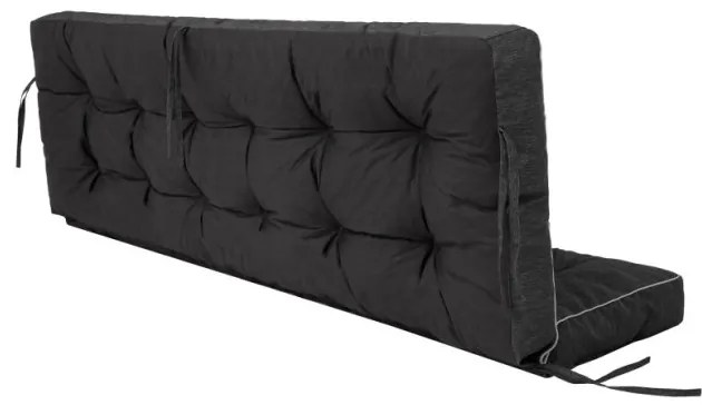 Vankúš na záhradnú hojdačku POLA 140 cm čierny ekolen