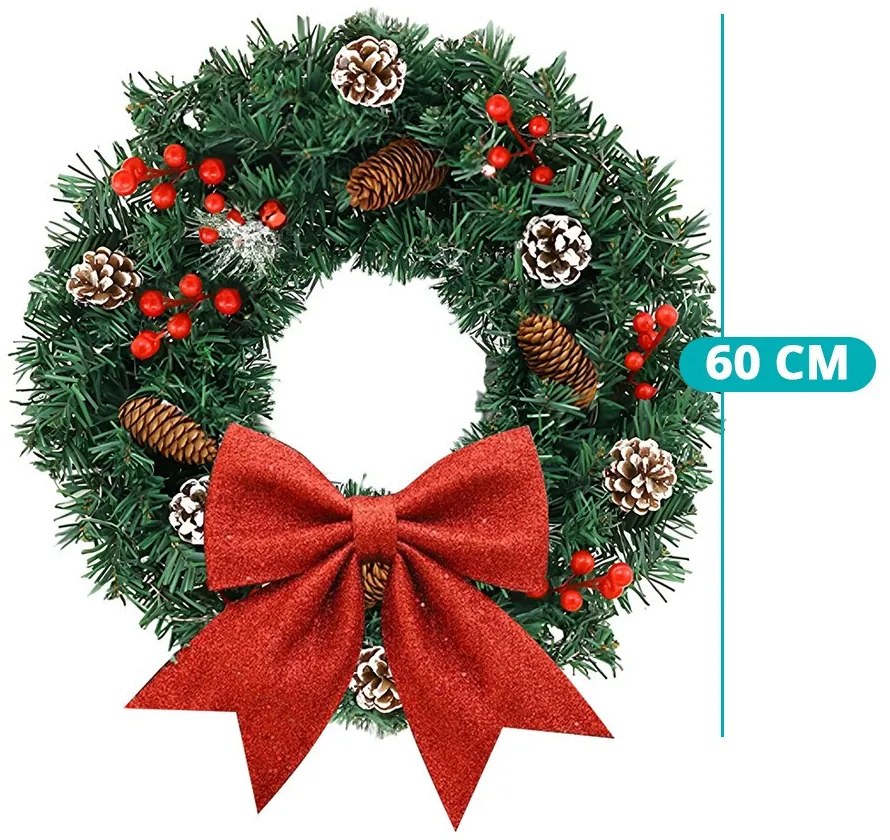 Vianočný veniec na dvere 60 cm