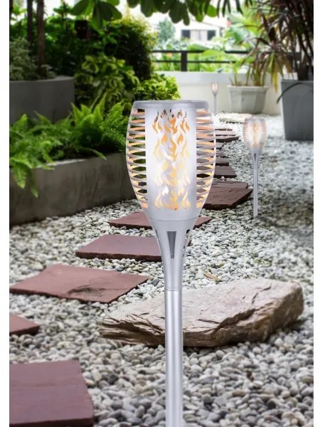 Globo 33077S - LED Solárne svietidlo SOLAR LED/3,6W/3V 1800K IP44 chróm