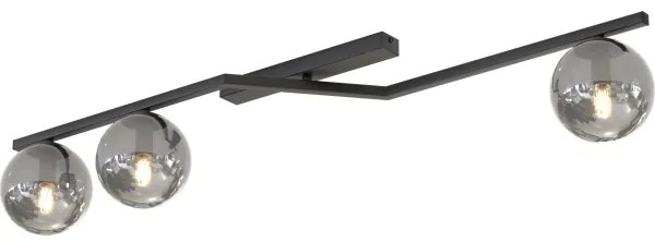 Stropné svietidlo NATON 3xE14/10W/230V čierna/dymová