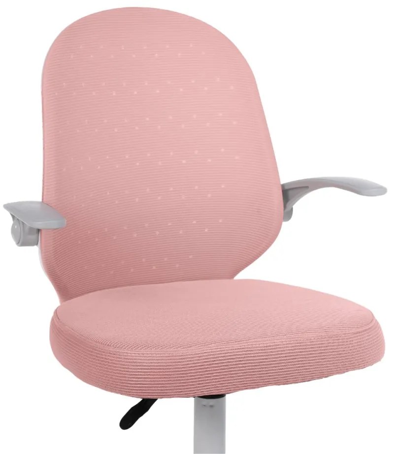 Detská otočná stolička Neoseat JUNI 012 s podnožou — látka, ružová