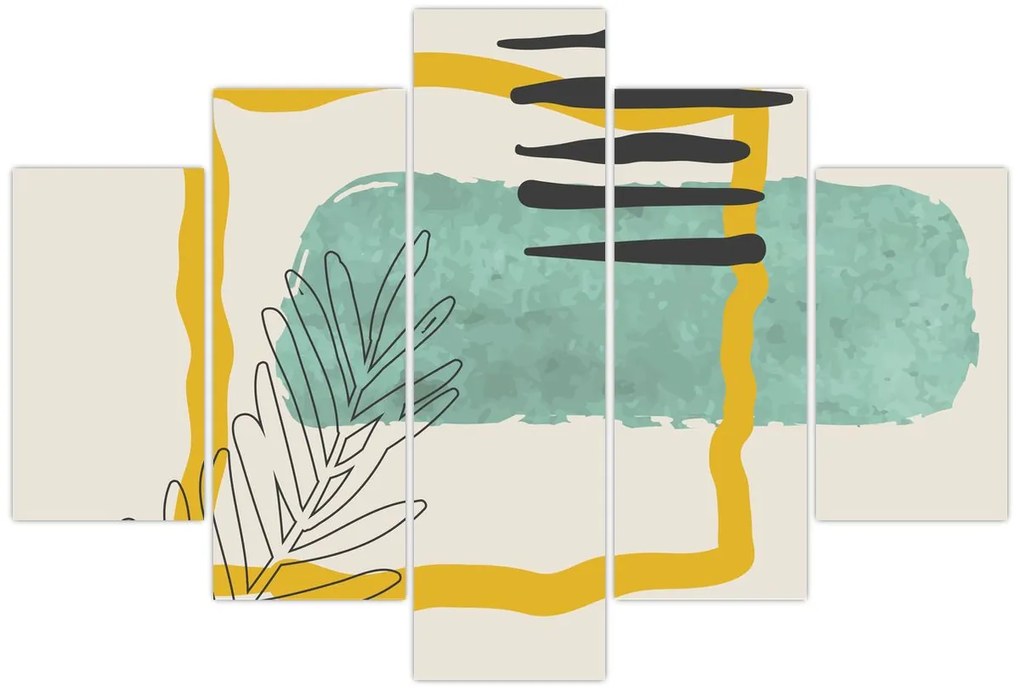 Obraz - Abstraktné listy N⁰2 (150x105 cm)