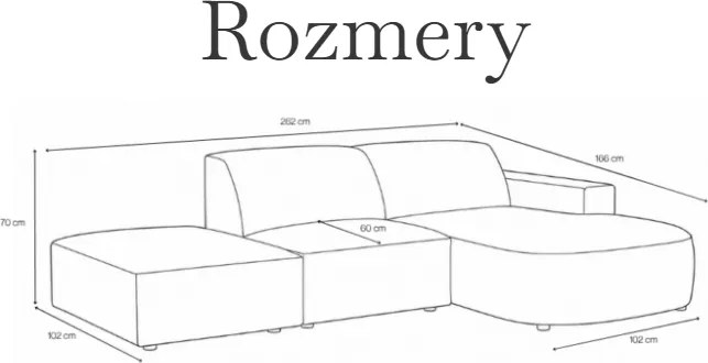 Moderná rohová sedačka ARIS