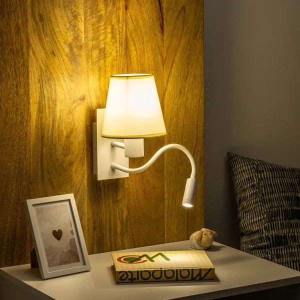 Brilagi - LED Nástenná lampa NUBILA 1xE27/25W/230V + LED/3W biela/krémová