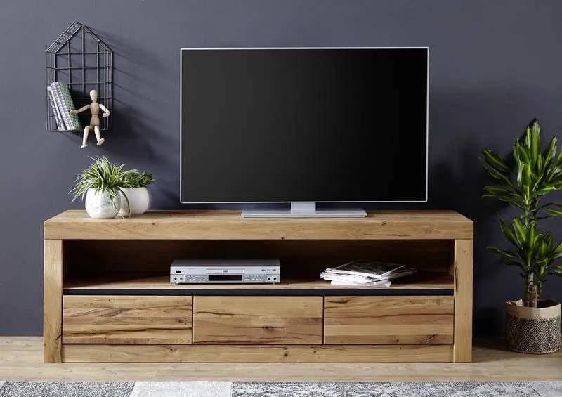 Bighome - VEVEY TV stolík 165x55 cm, prírodná, dub