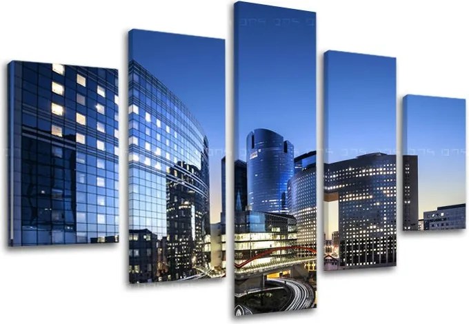 Obraz na stenu 5 dielny MESTO ME110E50 - 100x80 cm