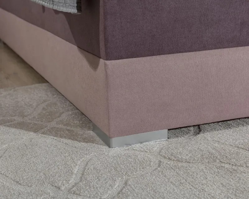 Posteľ Boxspring Damasia 200 x 180, sivá / modrá (DMS 09)