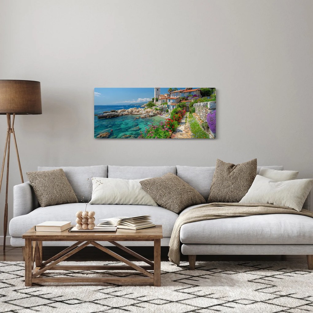 Obraz - Malebné pobrežie dediny (120x50 cm)