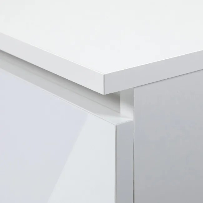 Kancelársky stôl CLP 135 cm biely / biely lesk