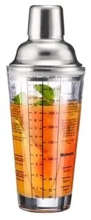Westmark 3-dielny koktailový šejker SAM, sklo/nehrdz. oceľ, 400 ml