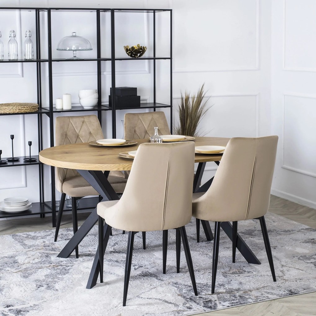 PROXIMA.store - Čalúnená jedálenská stolička CORK FARBA: sivá