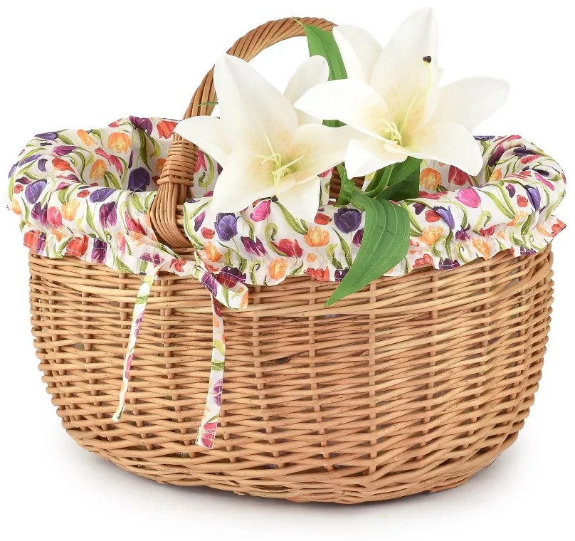 Nákupný kôš prútený Gardenie II.š. 42 x hl. 34 x v. 23 / 36(cm)