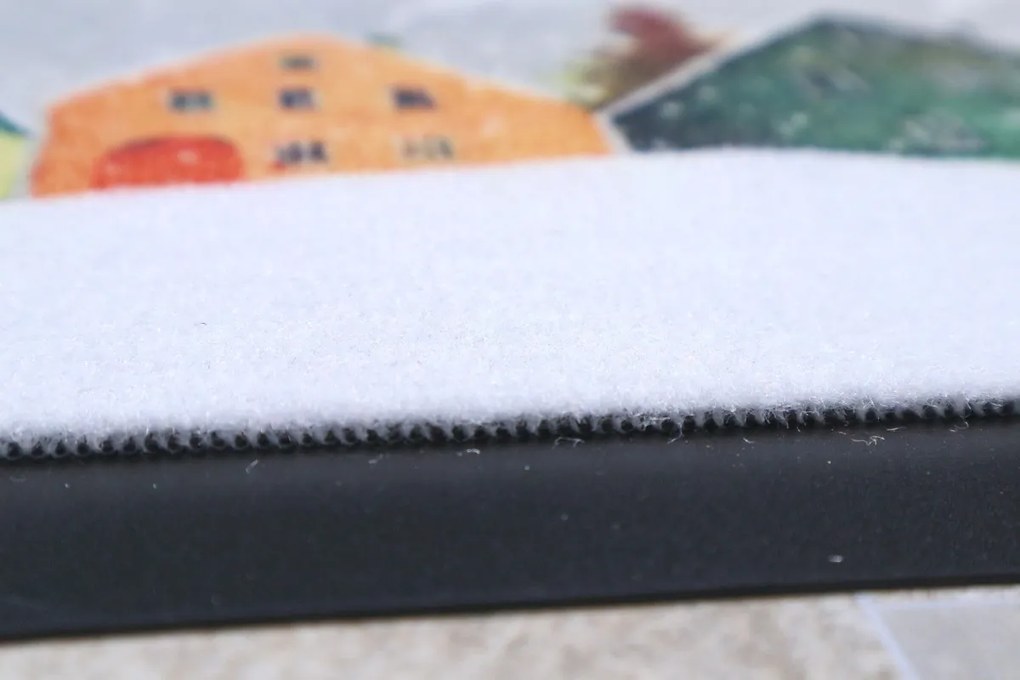 Rohožka vianočná Zasnežená dedinka, 40x60, viacfarebná, Mercury Flooring