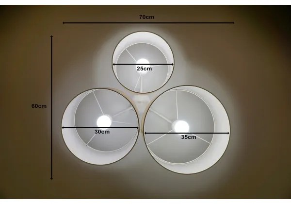 Duolla - Stropné svietidlo ROLLER TRIO 3xE27/60W/230V biela/zlatá