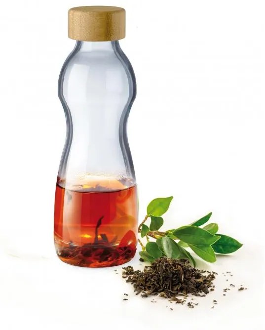 SIMAX PURE SKLENENÁ FĽAŠA 750ML BAMBUSOVÉ VEKO