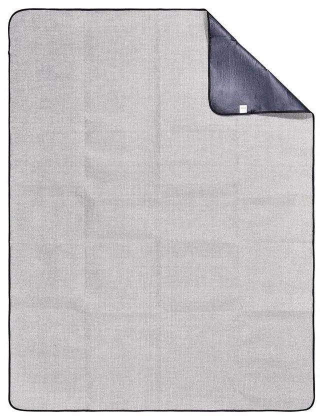 Butlers WANDERLUST Pikniková deka 150 x 200 cm - šedohnedá/biela