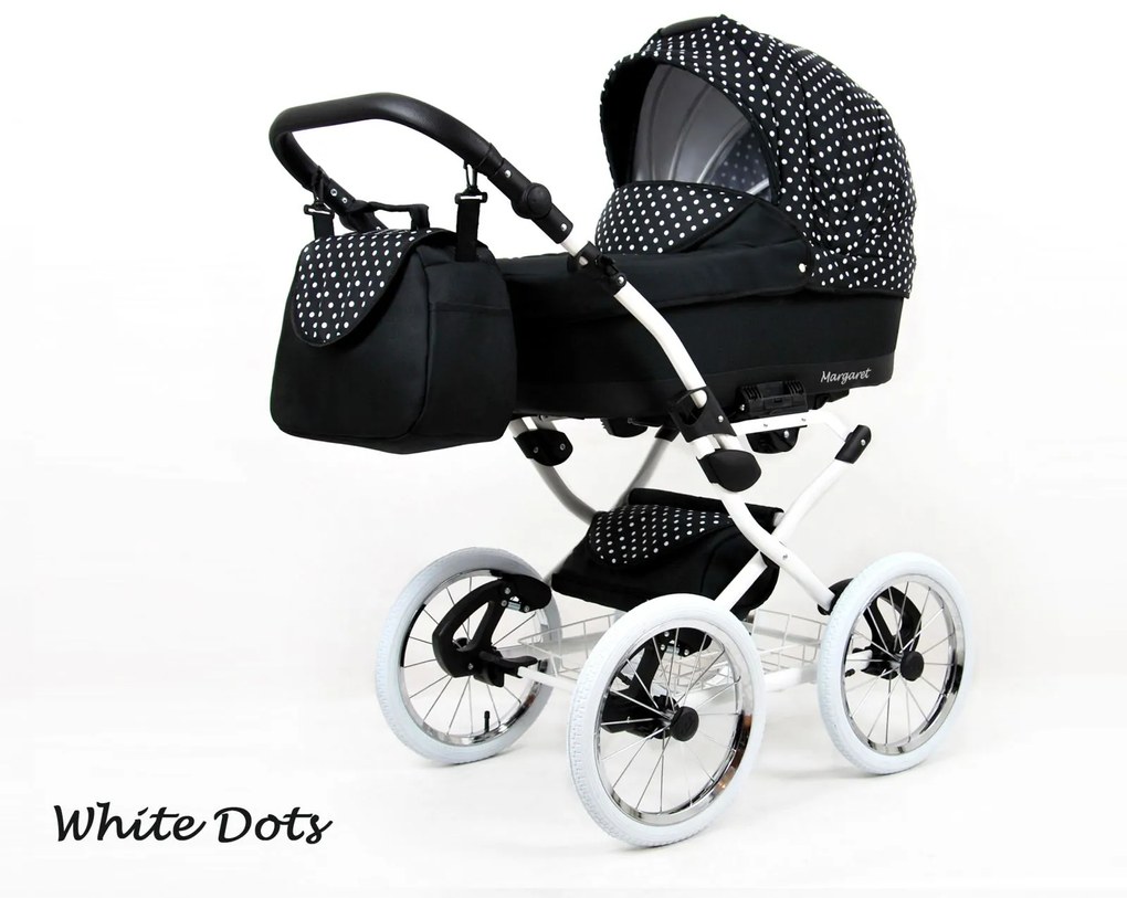 Kombinovaný kočík Raf-pol BABYLUX Margaret - White dots (2-kombinácia)