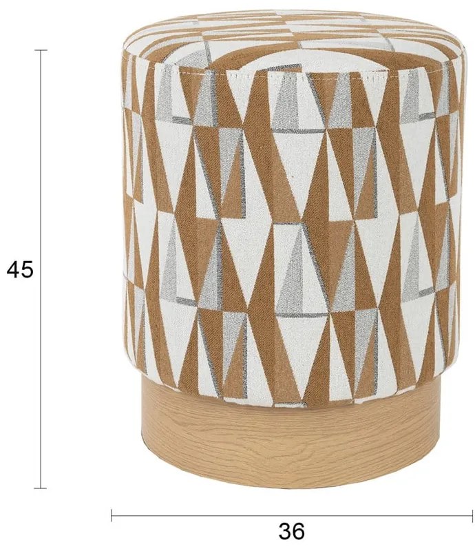 Hnedý taburet Ziggy – White Label