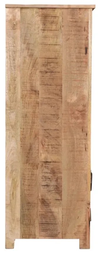 furniture-nabytek.cz - Masivní komoda Highboard Pune z mangového dřeva, lakovaná, přírodní barva – 80×43×110 cm