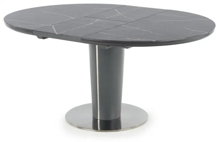 Okrúhly rozkladací jedálenský stôl Richie sivý mramor