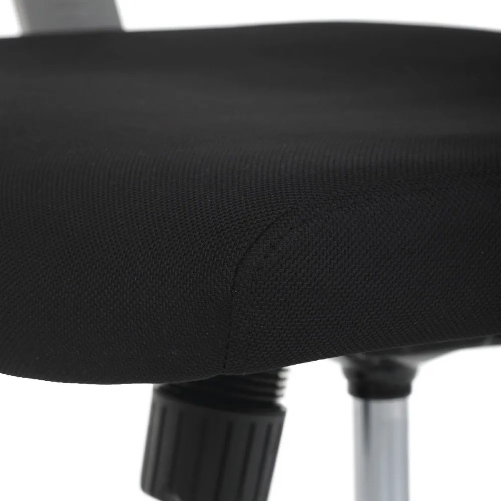 Kancelárska ergonomická stolička GRANT II — sieť, látka, sivá