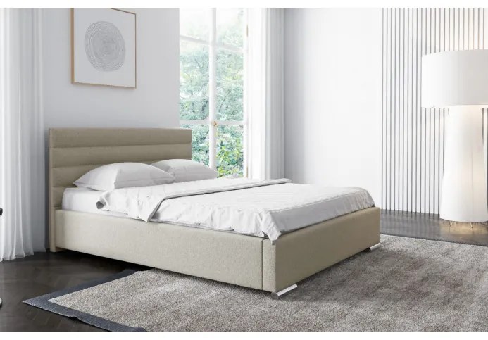 Elegantná čalúnená posteľ Leis 120x200, bežová