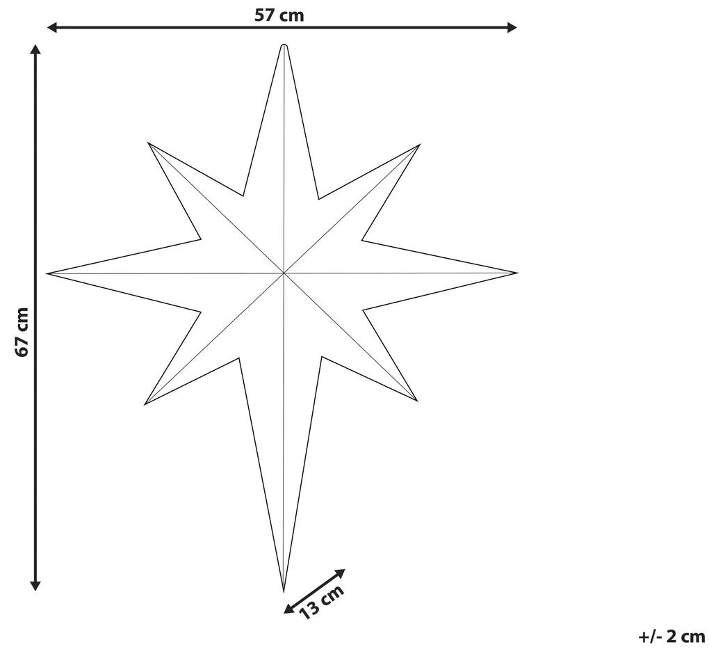 Vonkajšia závesná hviezda s LED osvetlením 67 cm biela OSMA Beliani