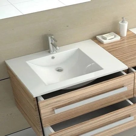 Zápustné keramické umývadlo REA DAFNE 71,5x46,5 cm biele