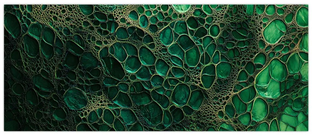 Obraz - Zelený mikroskopický záber (120x50 cm)