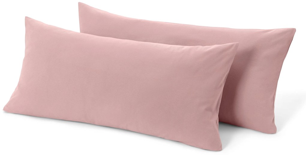 Džersejové obliečky na vankúš, 2 ks, ružové