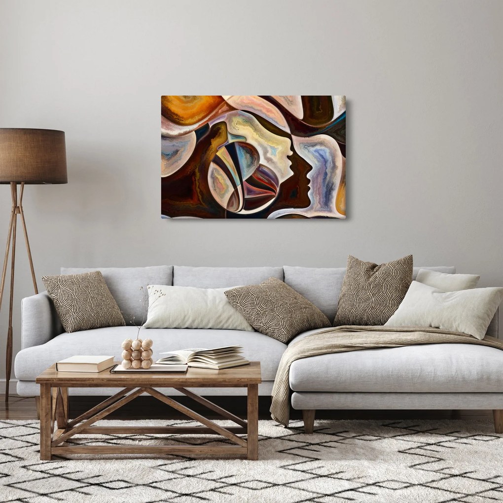 Obraz - Abstrakcia hláv (90x60 cm)