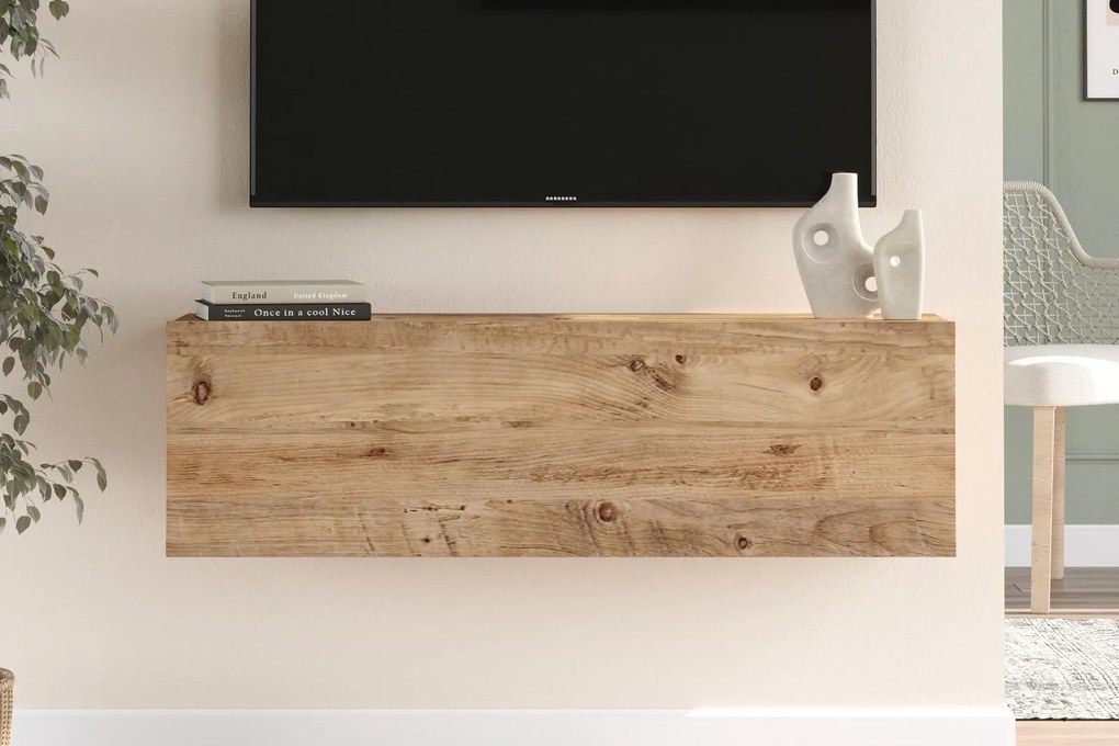 Elegantný TV stolík FRA III 100 cm, MDF, prírodný