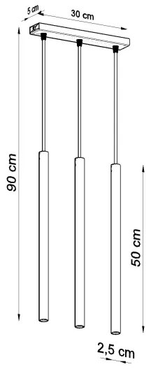 Sollux SL.0466 - Luster na lanku PASTELO 3xG9/8W/230V biela