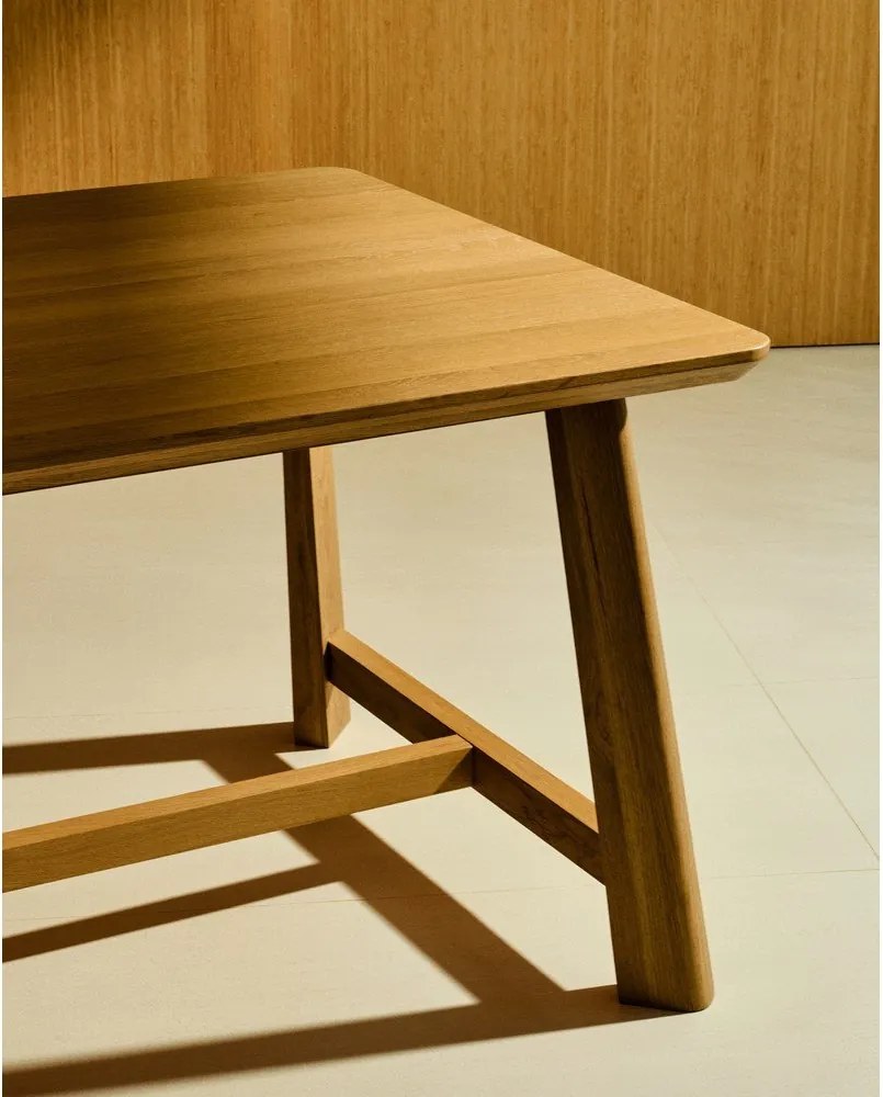 Jedálenský stôl s doskou v dubovom dekore 100x220 cm Idun – Kave Home