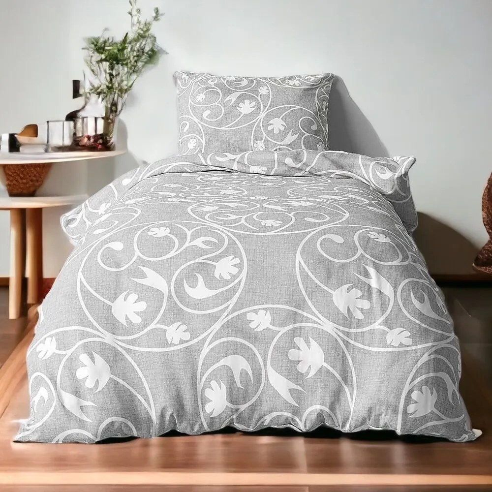 Bavlnené obliečky ARZA GREY 4-dielna sada 140x200 cm