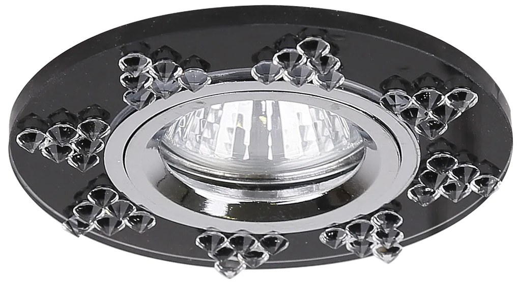 CLX Podhľadové stropné dizajnové osvetlenie BETT, 1xMR16, 50W, 9,5cm, okrúhle, grafitové