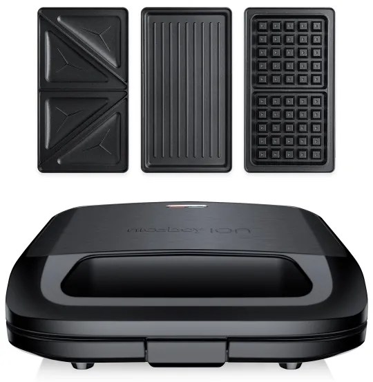 Niceboy ION Snacker S3 - Toustovač 3v1 750W/230V nerez/čierna