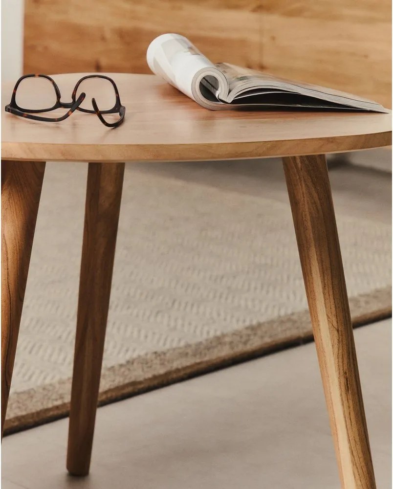 Odkladacie stolíky v súprave 2 ks z masívu akácie 60x61 cm Duvani – Kave Home