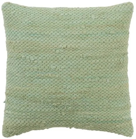 Zelený háčkovaný vankúš z bavlny Crocheted - 45 * 45 cm