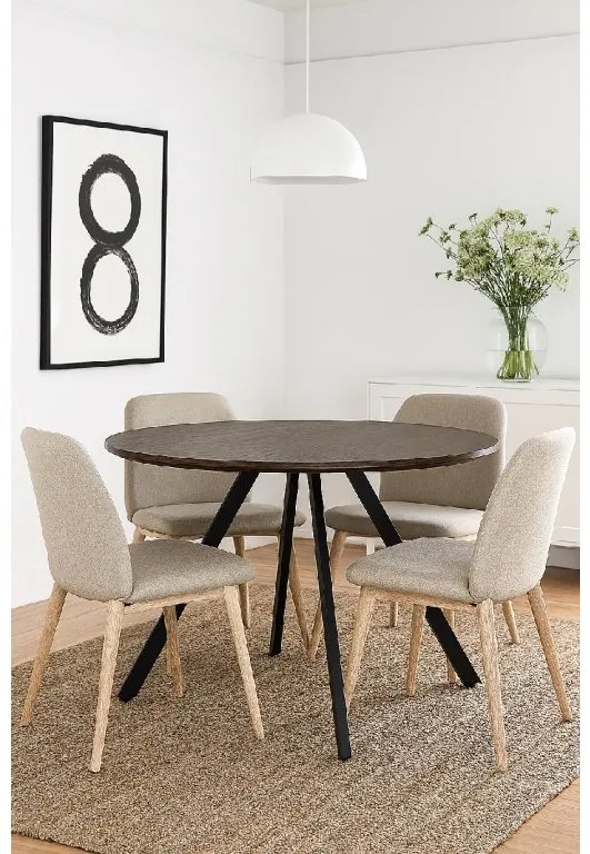 Noela Okrúhly jedálenský stôl v dekore hnedého dreva GYRUS 120