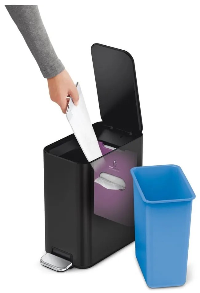 Pedálový oceľový odpadkový kôš 5 l – simplehuman