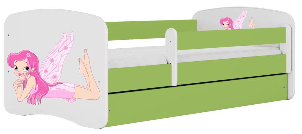 Letoss Detská posteľ BABY DREAMS 160/80- Víla Zelená S matracom Bez uložného priestoru