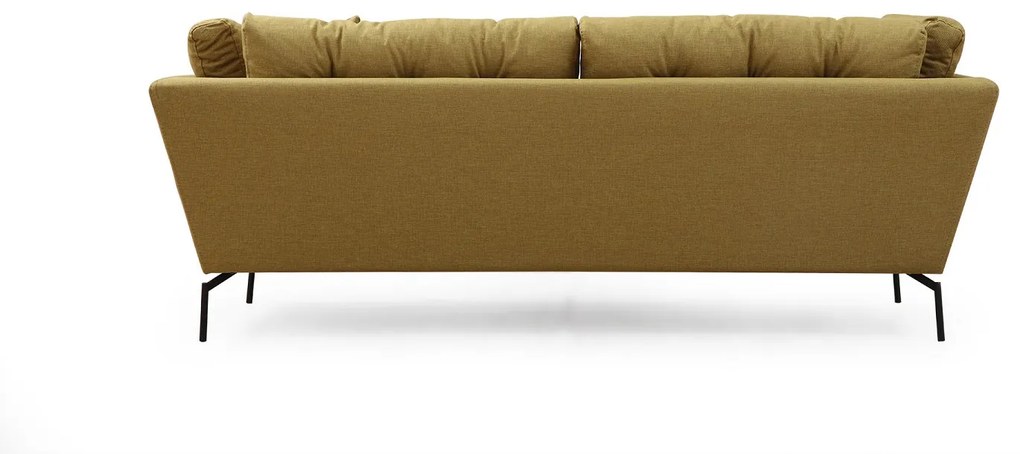 Dizajnová 3-miestna sedačka Basiano 214 cm zeleno-žltá