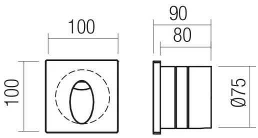 Redo 91200 - LED vonkajšie orientačné svietidlo BAST LED/2,5W/230V IP65 antracit