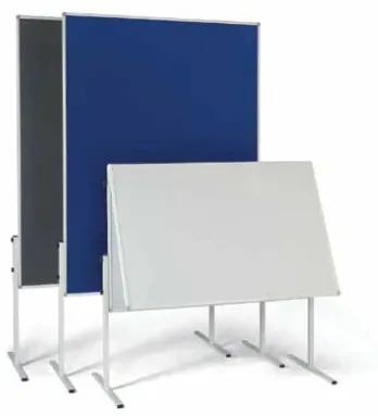Informačná a moderačná tabuľa, 1200 x 1500 mm, textilná, sivá, sklopná