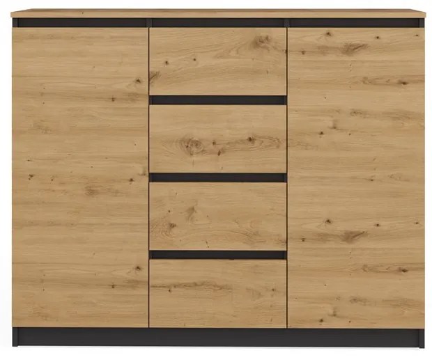 Komoda Musecalo 8 (antracit + biela). Akcia -18%. Vlastná spoľahlivá doprava až k Vám domov. 1132845