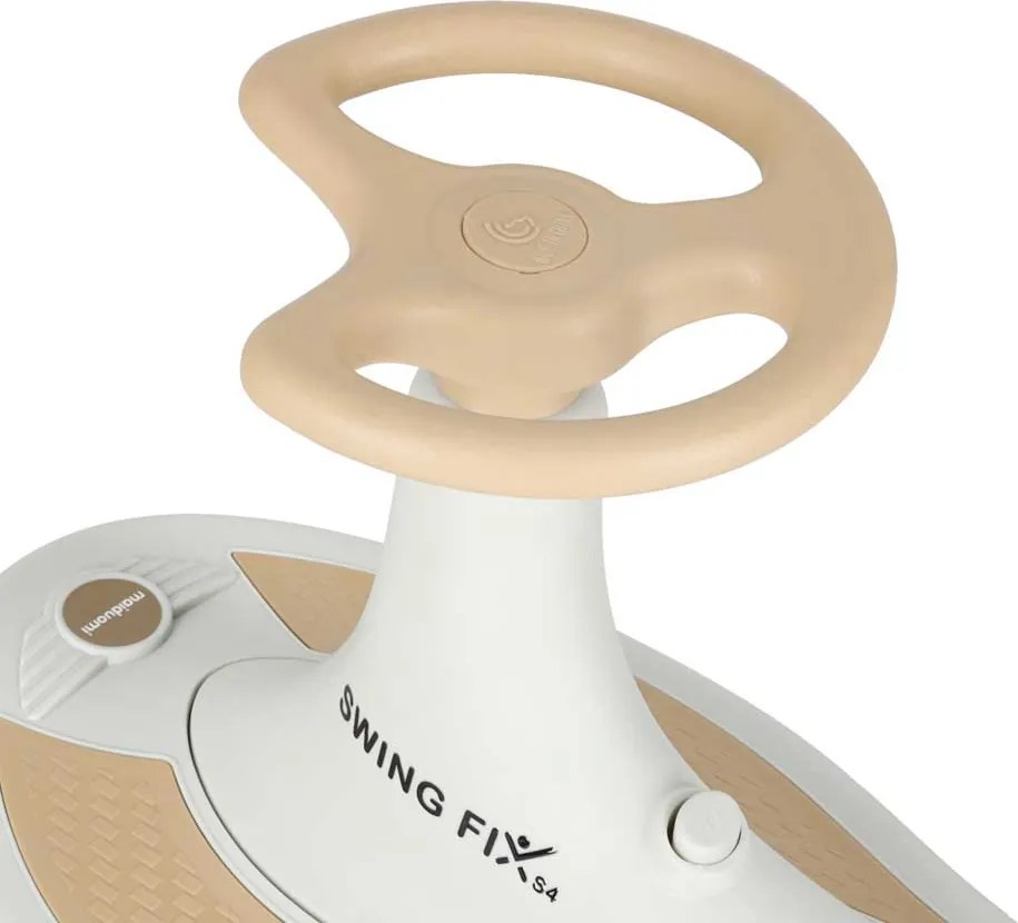 KIK Gravitačná jazda Swing Fix S4, 76 cm, béžová, LED kolesá a hudba
