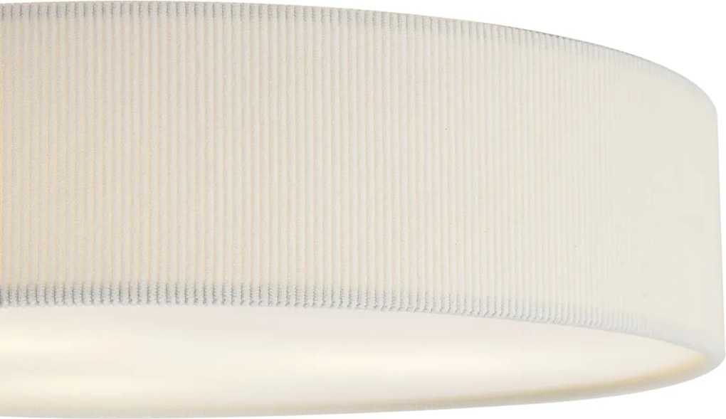 Moderné stropné svietidlo biele so zamatovým tienidlom 46cm 3-Lights - Luz